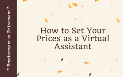 How to Set Your Prices as a Virtual Assistant